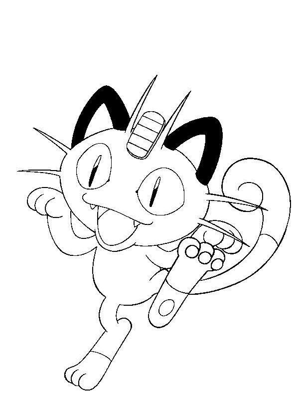 coloriage pokemon miaouss